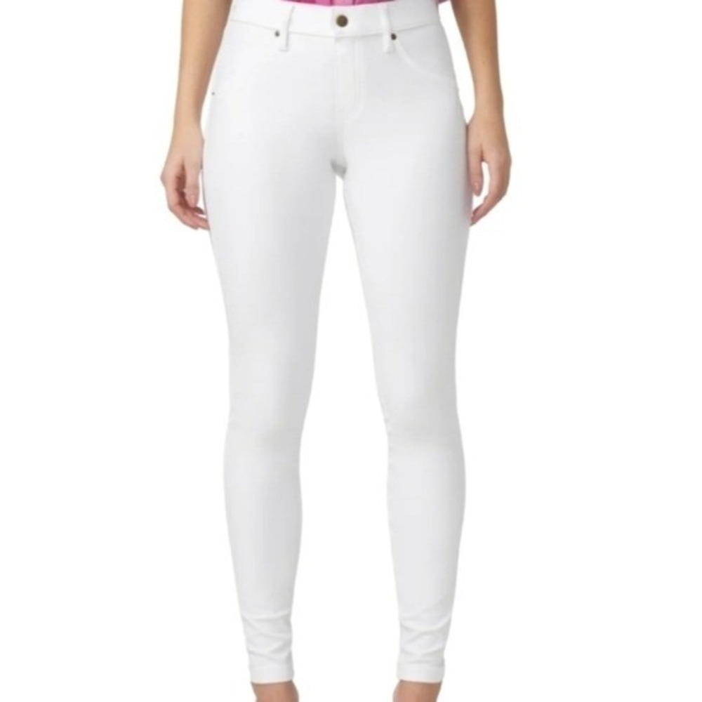 Hue Studio Womans White Denim Jean Jeggings Size‎ XXL
